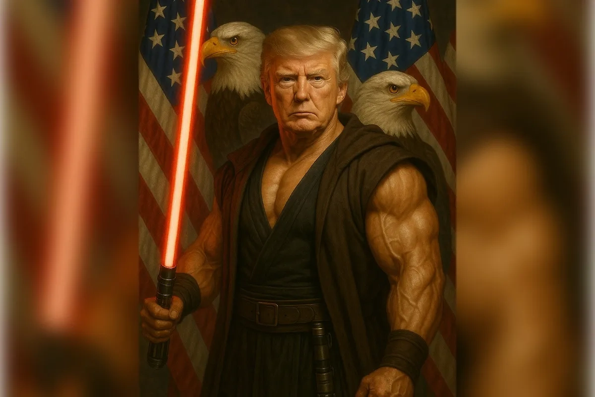 Белый Дом опубликовал изображение Трампа в образе джедая. Обложка © Х / The White House