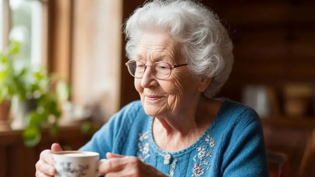 Старушка пьёт кофе. Обложка © Шедеврум / Life.ru