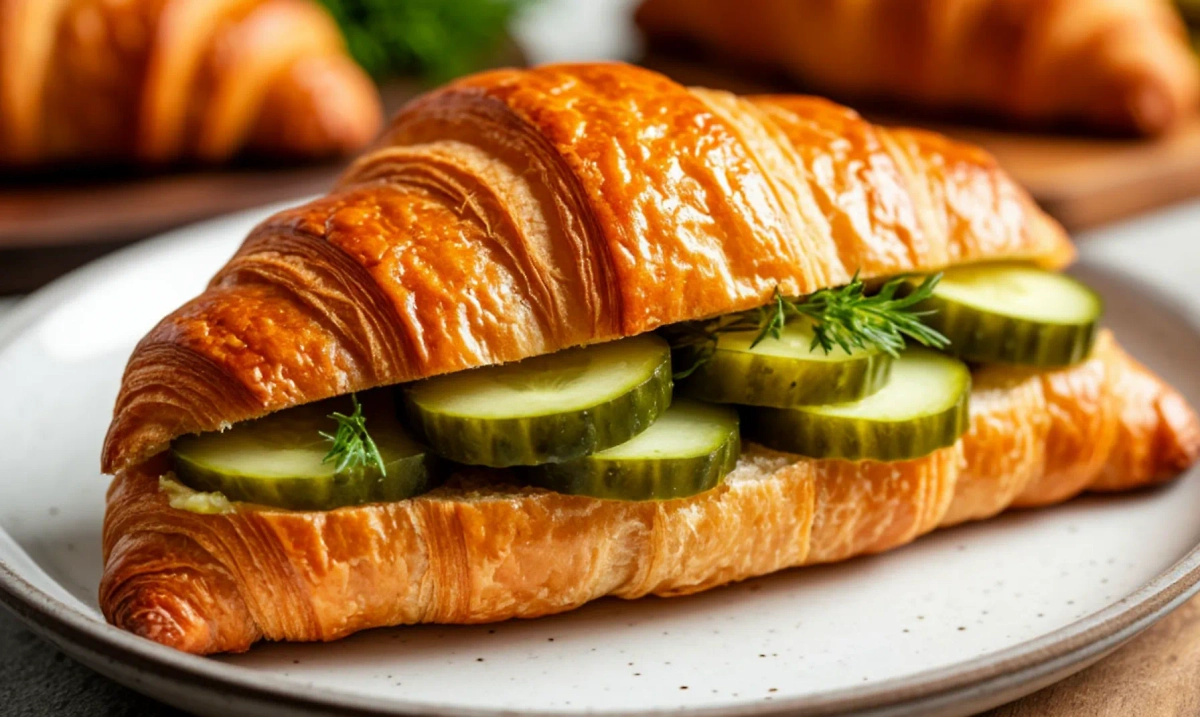 Обрусевший круассан с солёным огурцом — желанное блюдо россиян. Фото © «Шедеврум»