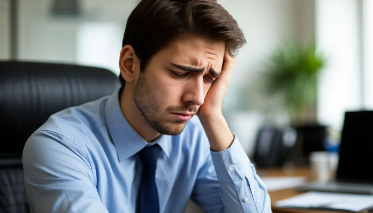 Автор Life.ru сидит в офисе и мечтает о шашлыках. Обложка © Life.ru / Шедеврум