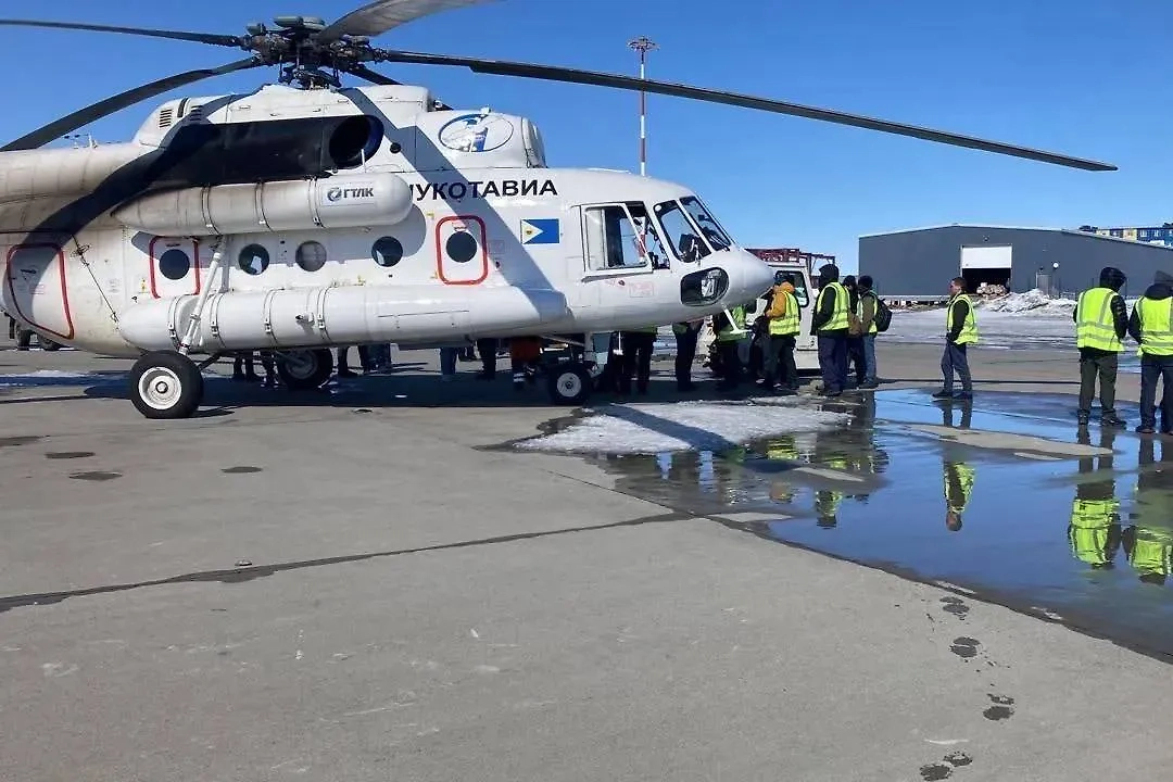 Аварийная посадка Ми-8 в Анадыре. Обложка © t.me/dvtproc