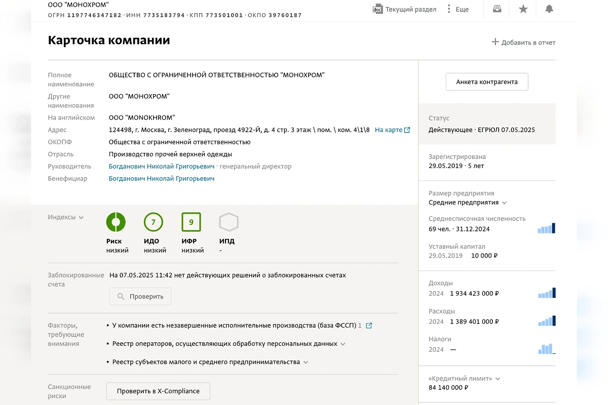 «Монохром» отлично зарабатывает в России. © spark-interfax.ru