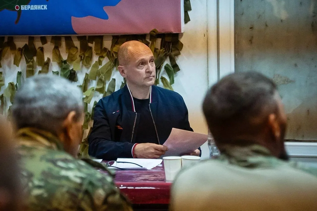 Кириенко в ходе рабочего визита в Запорожскую область. Обложка © Telegram / Балицкий Евгений