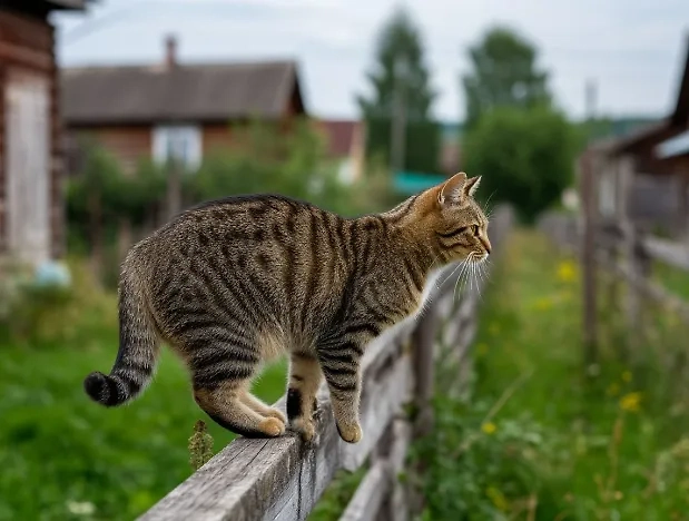 Кот на дачном участке. Обложка © Шедеврум / Life.ru