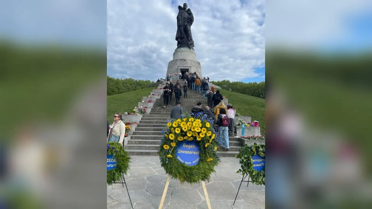 Акция около памятника воину-освободителю. Обложка © X/ FFF12983