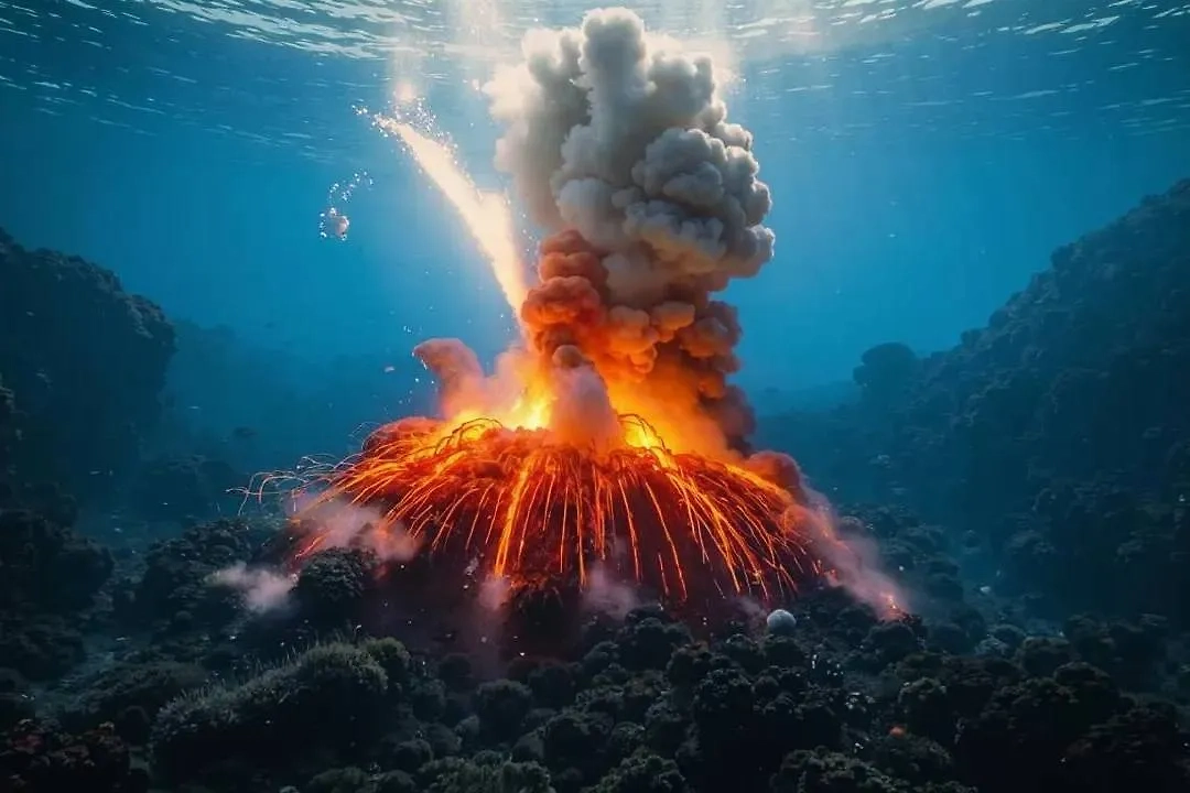 Извержение подводного вулкана. Обложка © Life.ru / Kandinsky