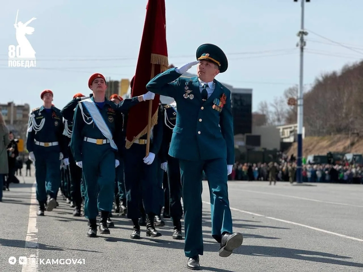 Парад Победы. Фото © VK / Правительство Камчатского края