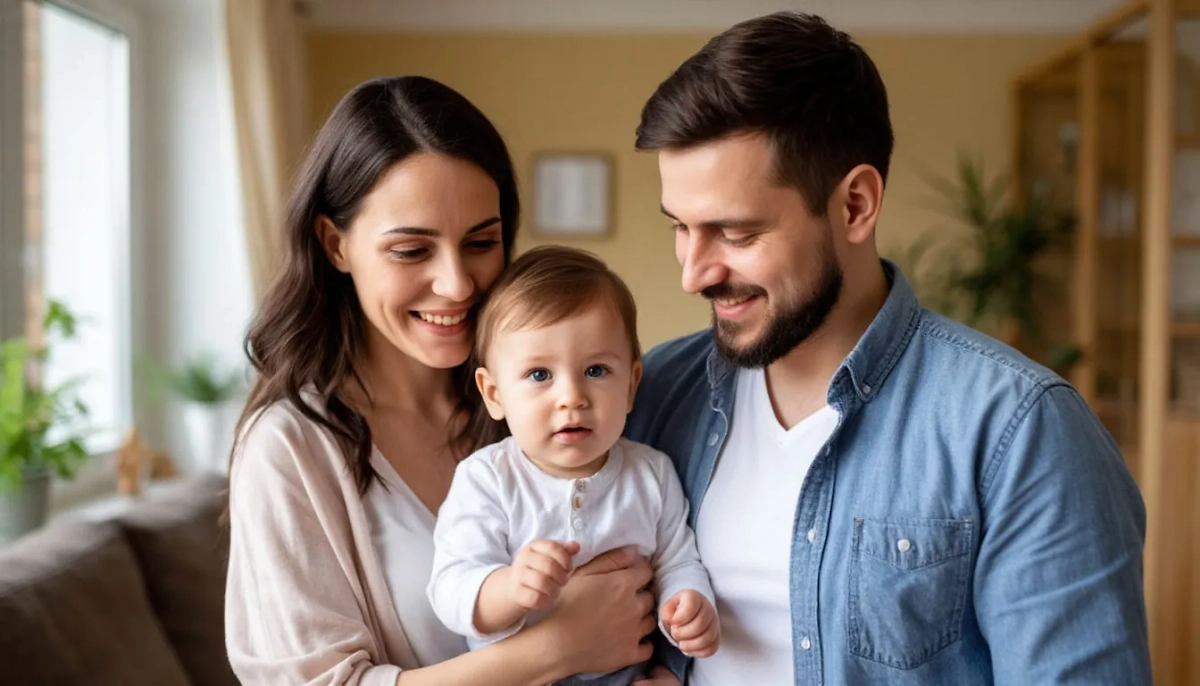 Родители с малышом. Обложка © Шедеврум / Life.ru