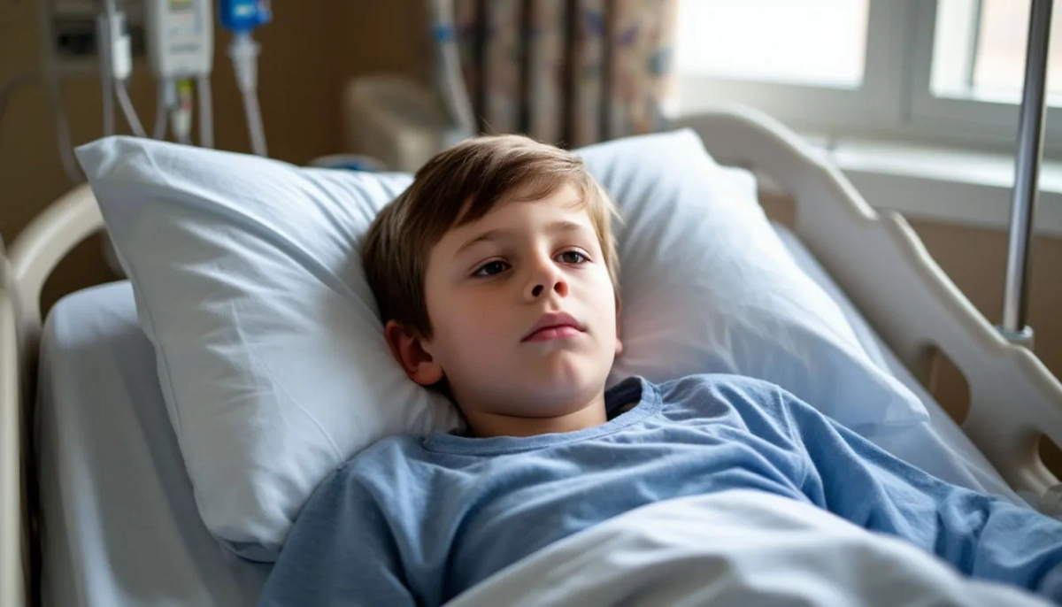 Ребёнок в больнице. Обложка © Шедеврум / Life.ru