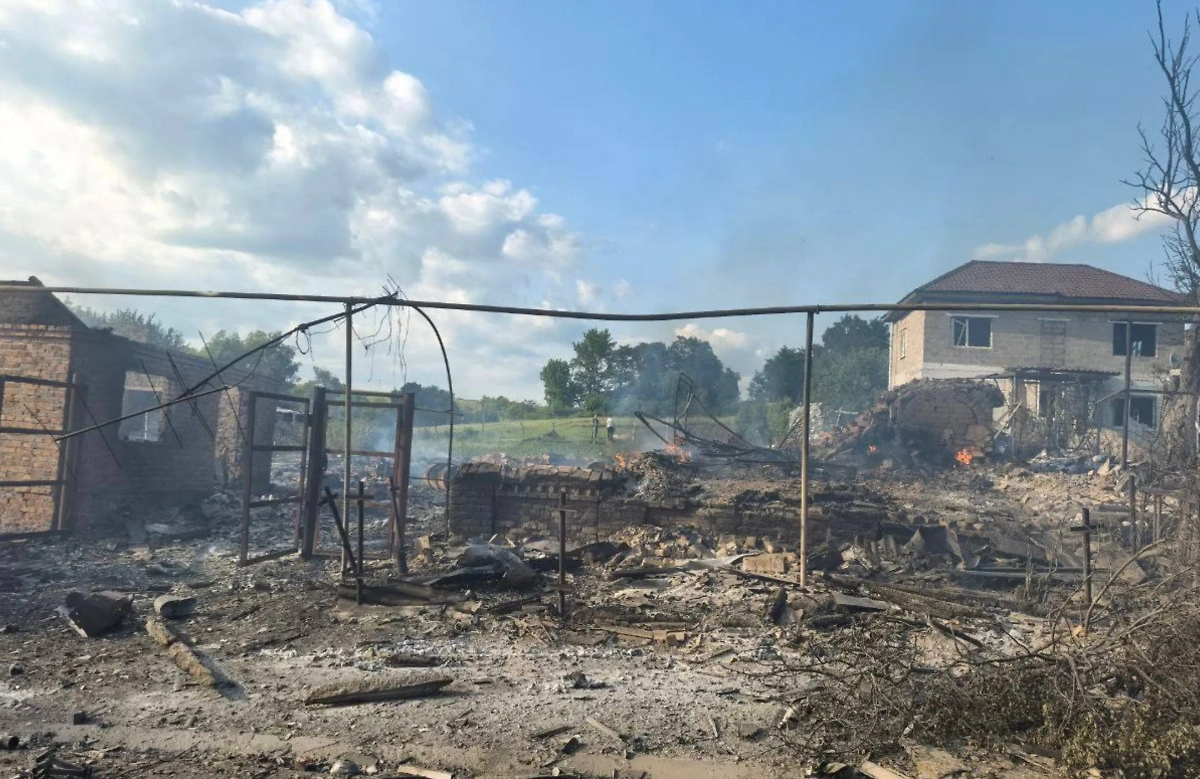 Последствия атаки ВСУ. Фото © Telegram / Александр Хинштейн