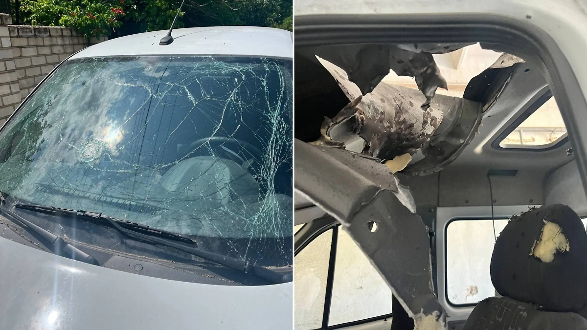 Последствия атаки ВСУ на авто коммунальщиков. Обложка © Telegram/ Владимир Сальдо