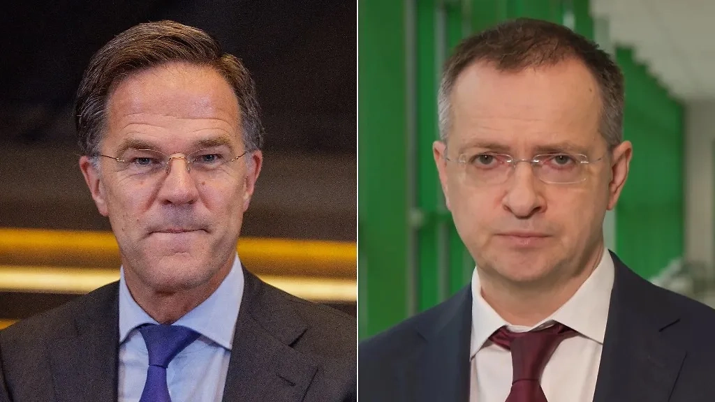 Марк Рютте и Владимир Мединский. Обложка © ТАСС / EPA