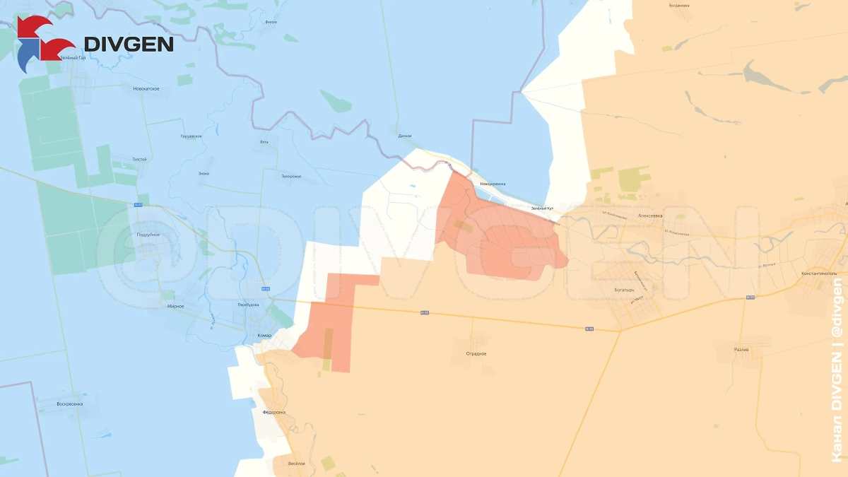 Карта СВО на 12 июня 2025 года. ВС РФ закрепляются в Днепропетровской области. Фото © Telegram / DIVGEN 🚩Карты СВО