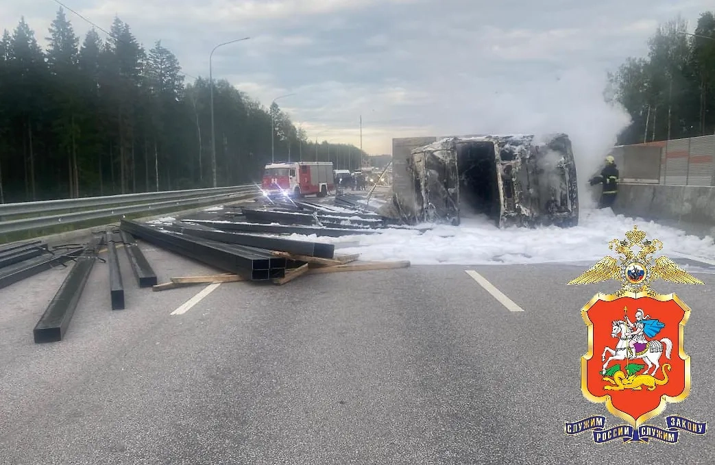 Кадр с места ДТП. Фото © Telegram / Подмосковная полиция