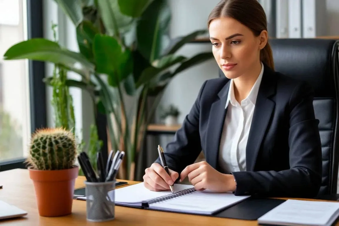 Сотрудница не может работать без кактуса и «счастливой ручки». Обложка © Шедеврум / Life.ru