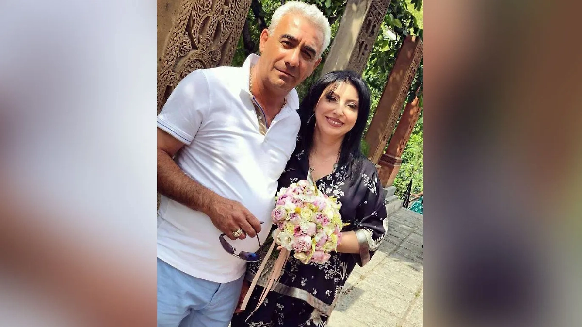 Тесть Павла Прилучного, находящийся в федеральном розыске, Аршак Брутян. Рядом тёща актёра Гаяне Согомонян. Фото © Telegram / Светский хроник