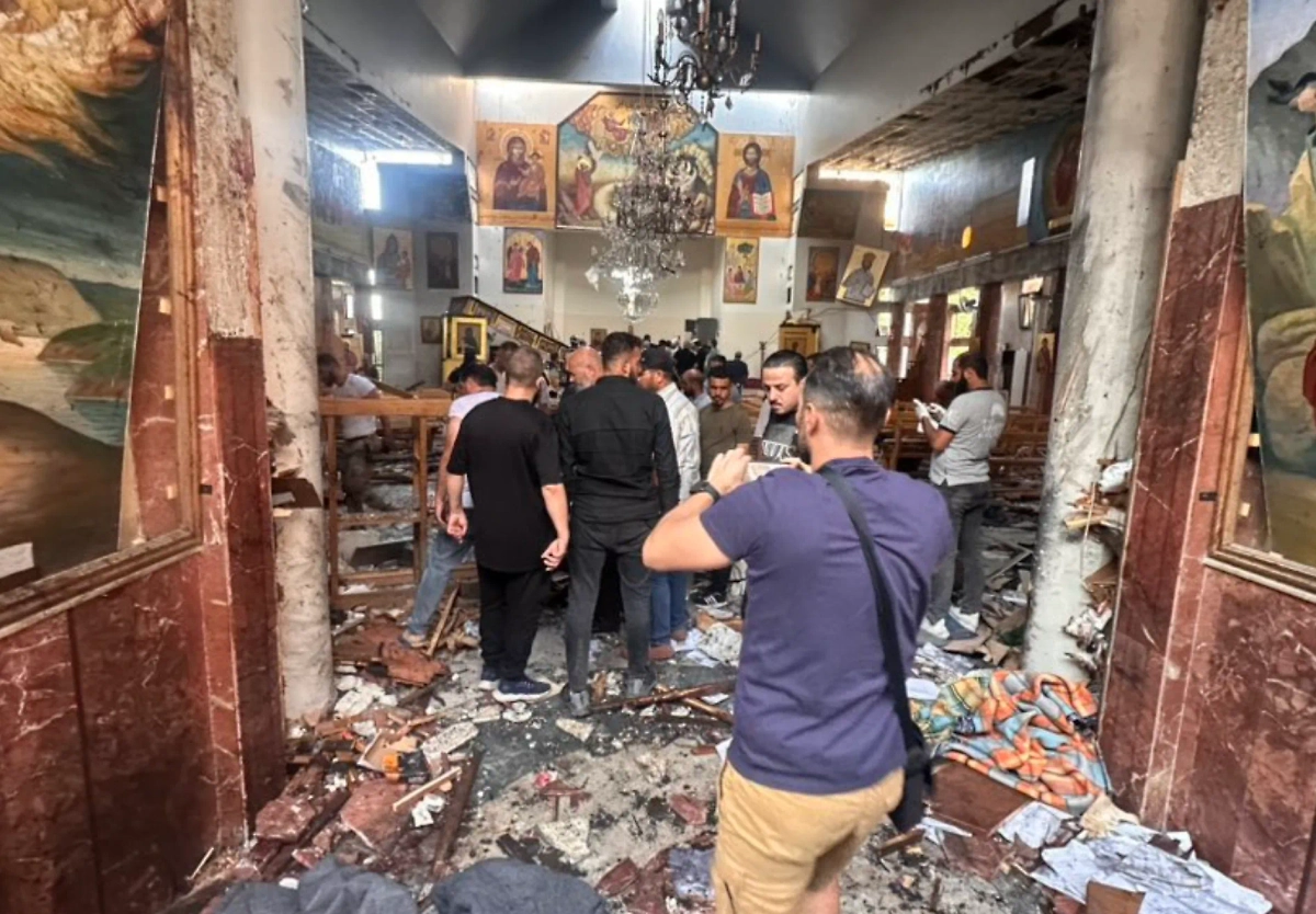 Теракт в храме в Дамаске. Фото © Х / bayramzilan