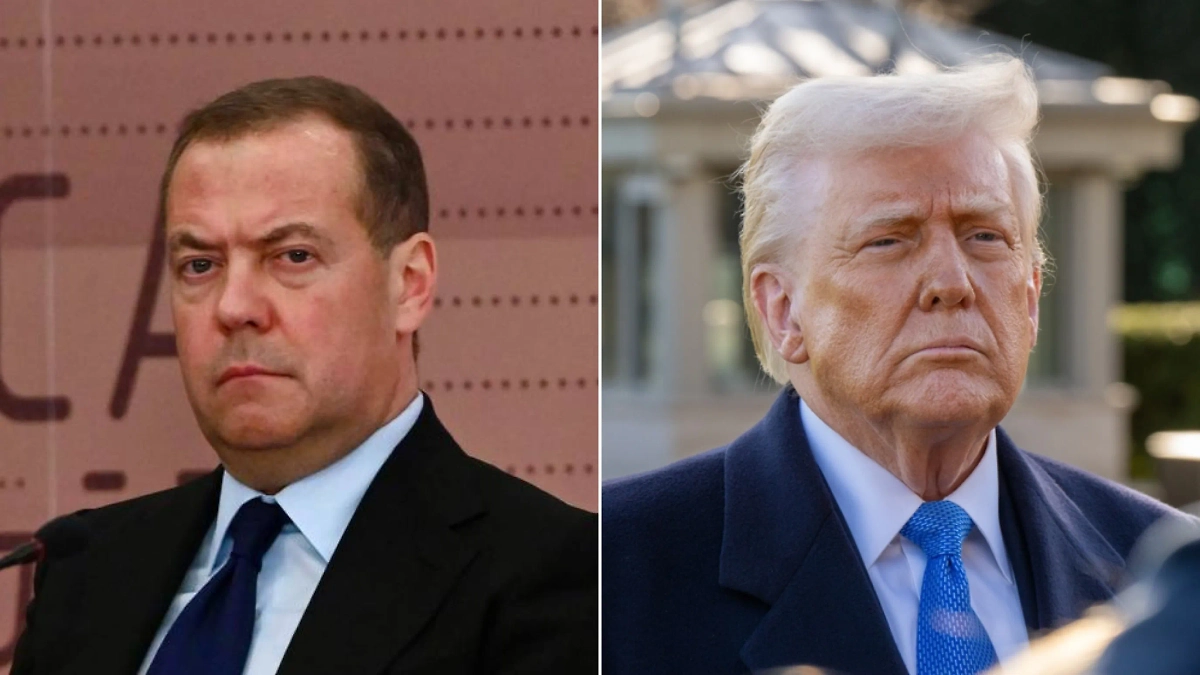 Дмитрий Медведев и Дональд Трамп. Обложка © Life.ru, © Shutterstock / FOTODOM / Joey Sussman