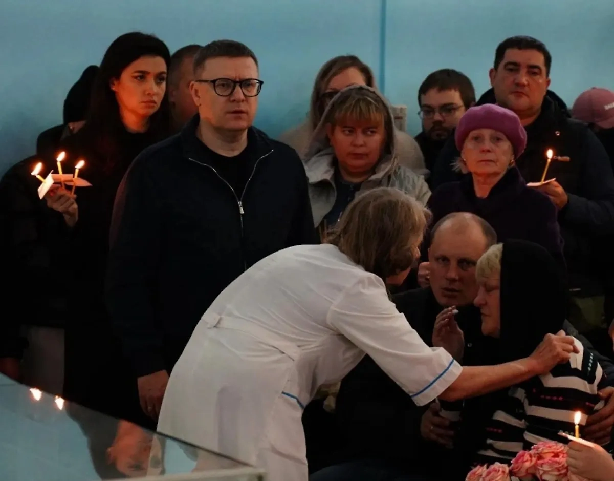 Похороны убитой в Коркино Елены Манжосовой. Фото © Телеграм / news_74ru