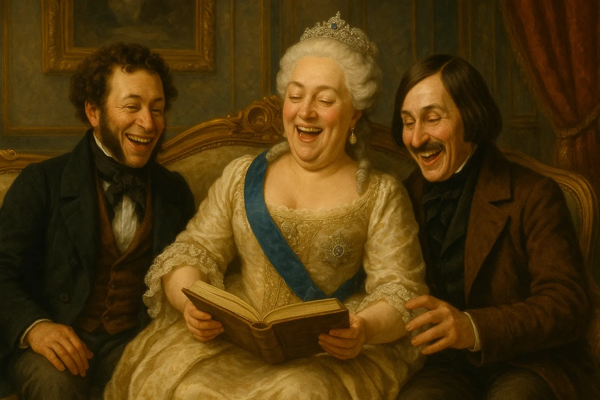 Книга, которая заменяла великим личностям «Кривое зеркало» и одновременно обучала. Обложка © ChatGPT