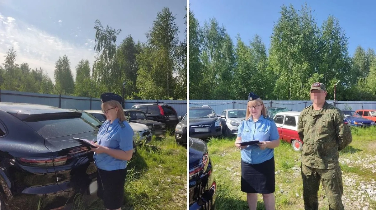 Передача Porsche Cayenne на нужды СВО. Обложка © VK / ГУФССП России по Нижегородской области