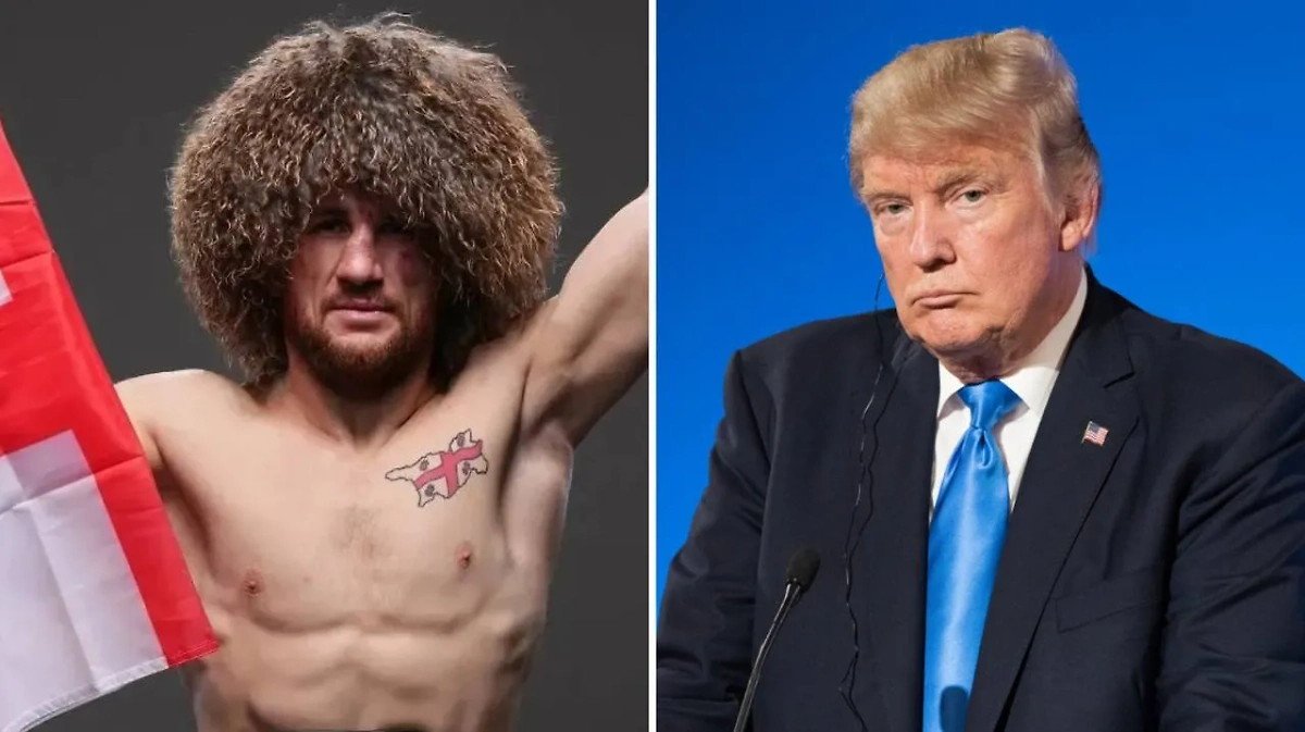 Мераб Двалишвили и Дональд Трамп. Обложка © VK / UFC, © Shutterstock / FOTODOM / Frederic Legrand - COMEO