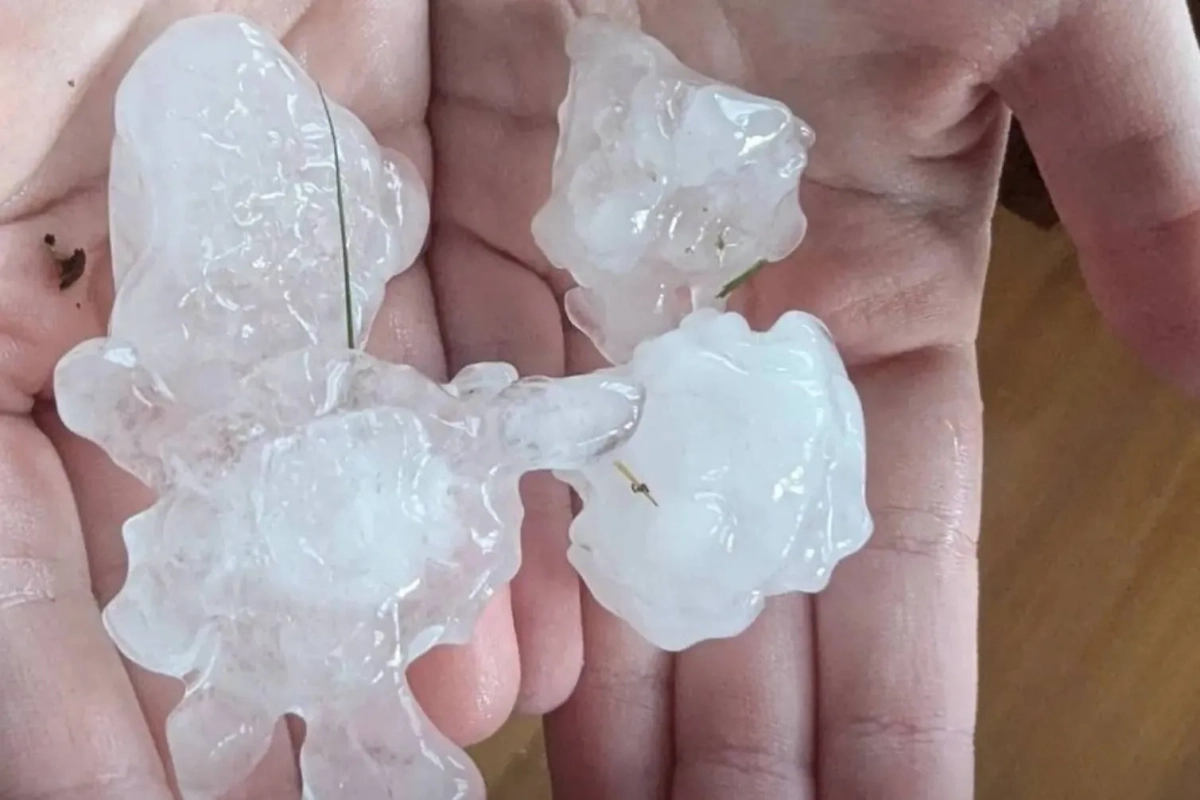 Град в Подмосковье. Фото © VK / Метео_сообщество