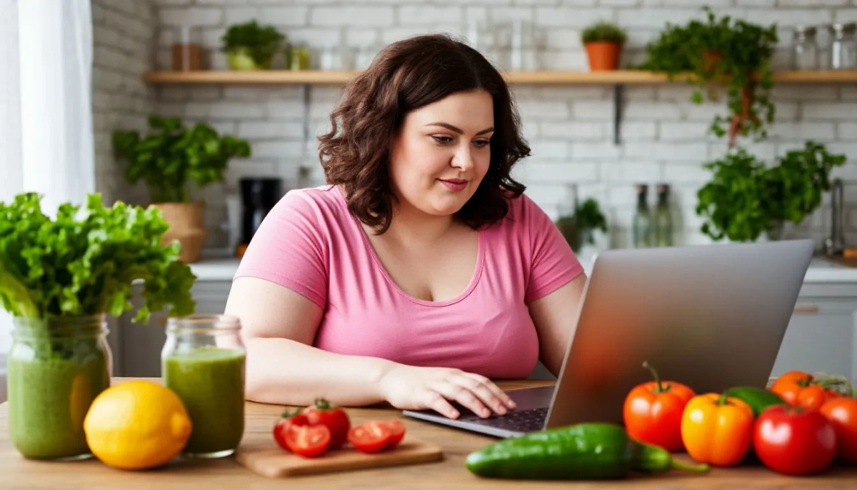 Девушка худеет с помощью ИИ. Обложка © Шедеврум / Life.ru