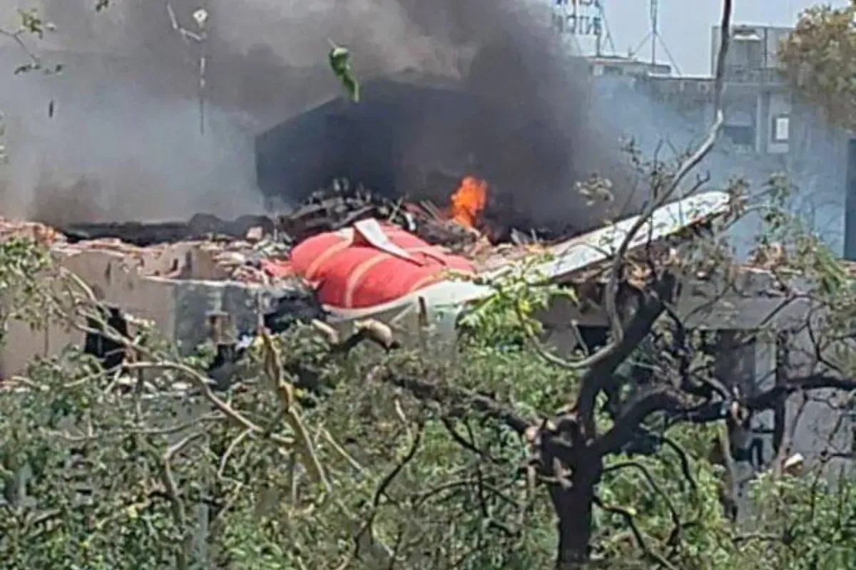 Место падения пассажирского самолёта Boeing 787 Dreamliner. Обложка © Х / The Pulse