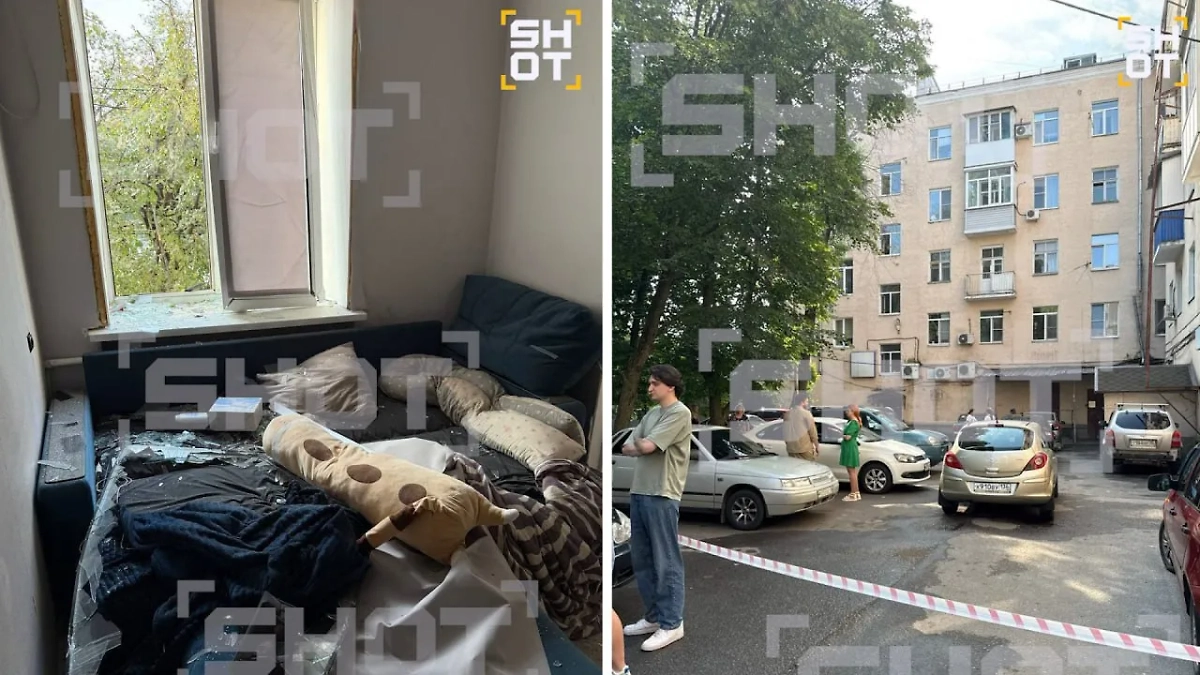 Последствия падения обломков БПЛА ВСУ в Воронеже. Фото © SHOT