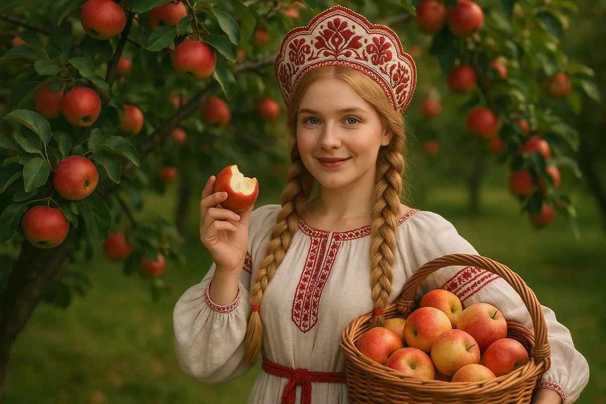 Яблочный Спас в 2025 году так же важен, как в 2005-м или 1825-м. История Яблочного Спаса обширна и насыщена событиями. Обложка © ChatGPT