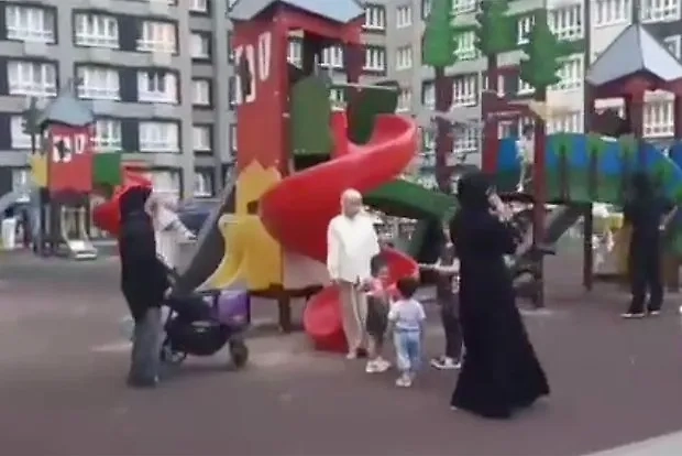 Детская площадка в Балашихе. Фото © Telegram / Царьград ТВ