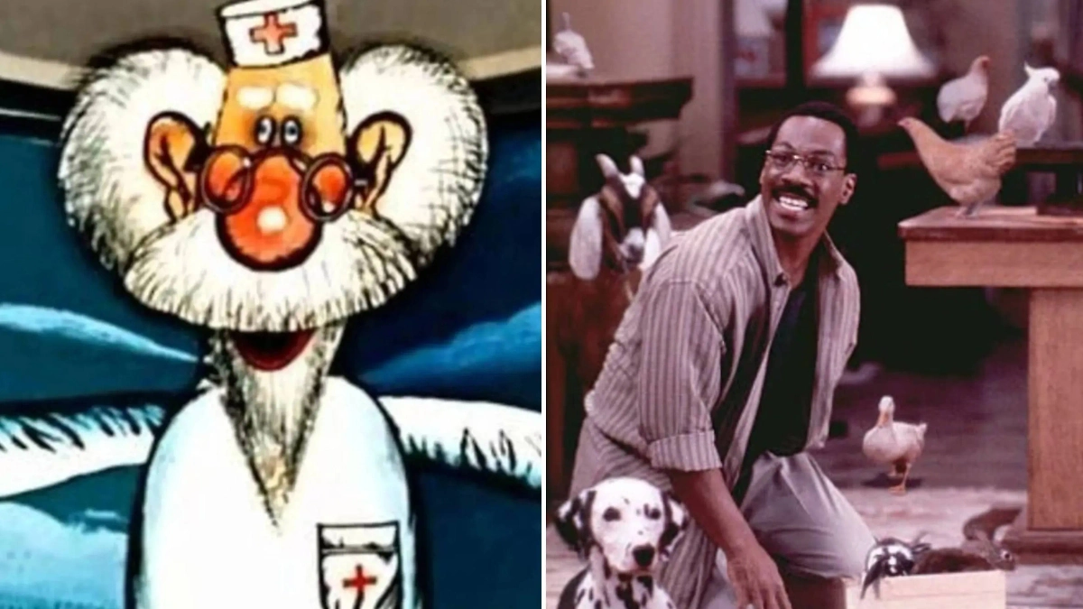 Доктор Айболит и доктор Дулиттл объединились профессией и добротой. Фото © RuTube / Сонет и Соната, © Кадр из фильма «Доктор Дулиттл», режиссёр Бетти Томас, сценаристы Нат Молдин, Ларри Левин, Хью Лофтинг / Kinopoisk