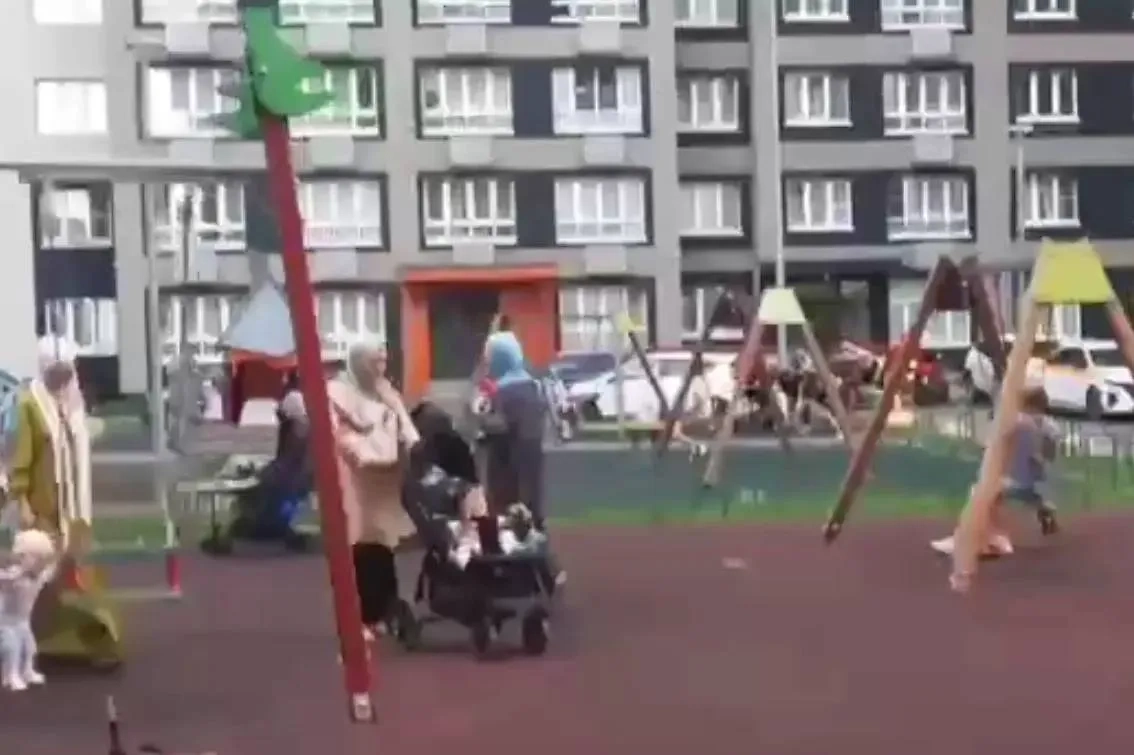 Детская площадка в Балашихе. Фото © Telegram / Царьград ТВ