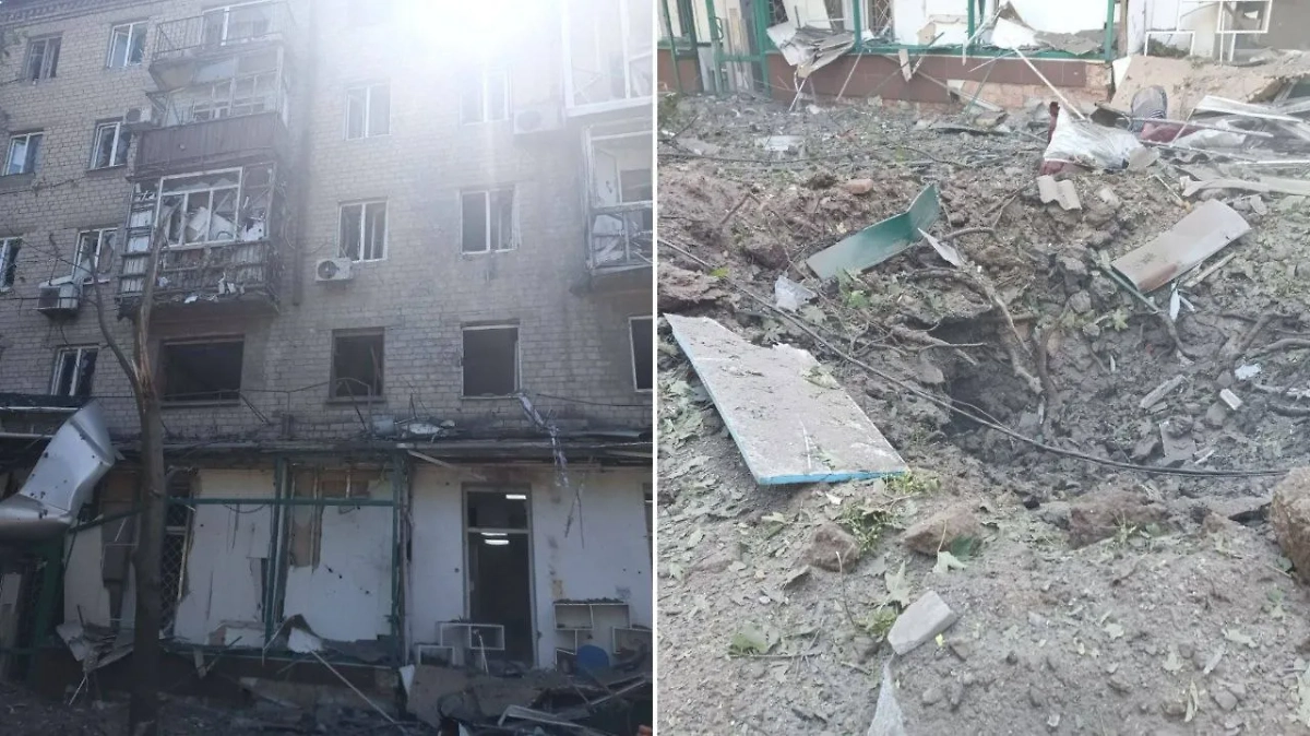 ВСУ обстреляли жилой дом в Донецке. Обложка © Telegram / Типичный Донецк