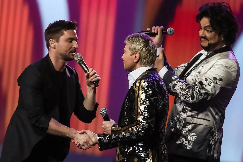 Сергей Лазарев, Николай Лазарев и Филипп Киркоров. Обложка © ТАСС / Вячеслав Прокофьев