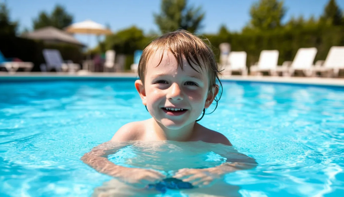 Ребёнок в бассейне. Обложка © Шедеврум / Life.ru