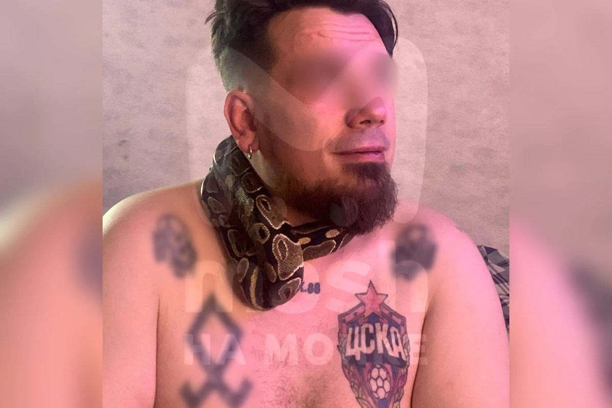 Задержанный экстремист. Фото © Telegram / Mash на Мойке