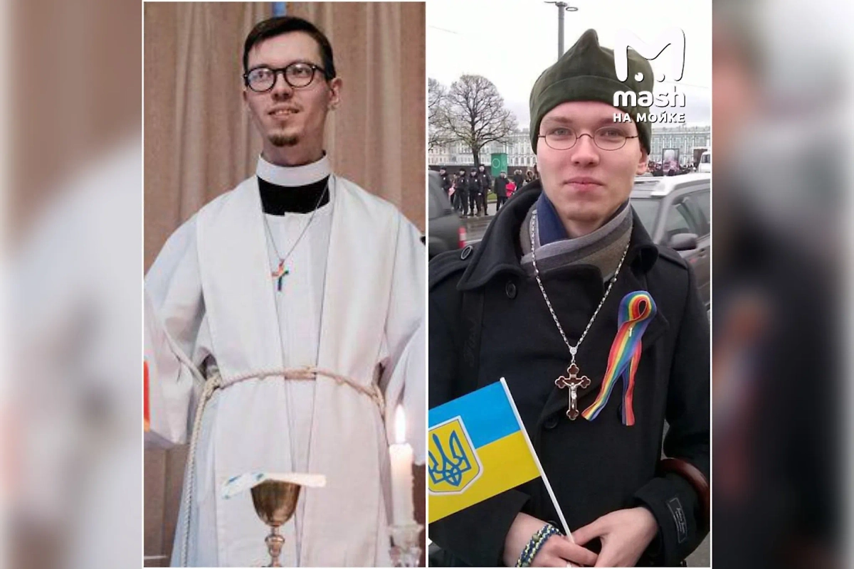 Активист Александр Хмелёв*. Фото © Telegram / «Mash на Мойке»