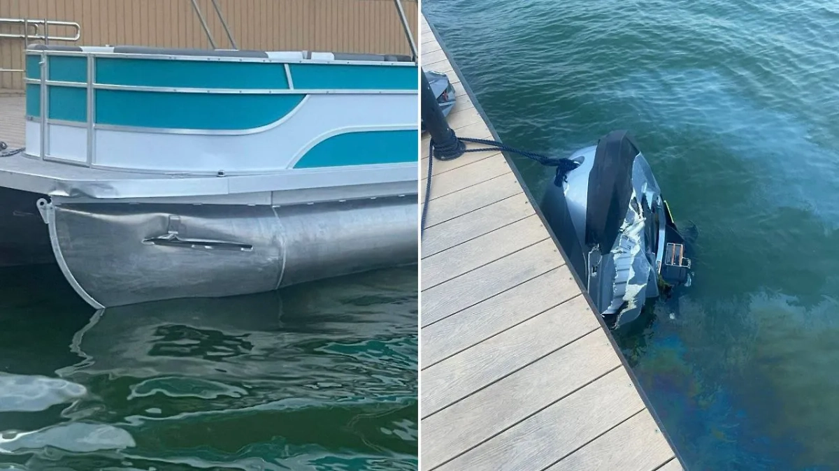 Повреждённый гидроцикл. Обложка © Telegram / «Западный МСУТ СК России»