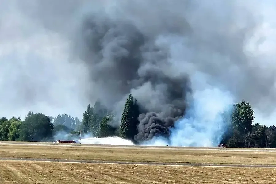 Место происшествия в аэропорту Саутенд. Обложка © X / Gautam Seth