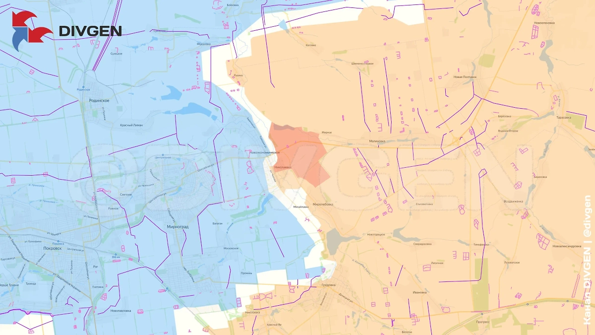Карта СВО на 14 июля 2025 года. Подразделения группировки войск «Центр» освободили Николаевку Донецкой Народной Республики, сообщает Минобороны. Фото © Telegram / DIVGEN 🚩 Карта СВО