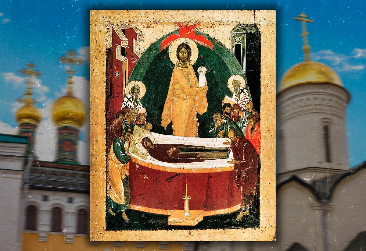 Успение Пресвятой Богородицы. Обложка © Коллаж © Life.ru. Фото © Wikipedia / Theophanes the Greek, © Shutterstock / FOTODOM / Viacheslav Lopatin