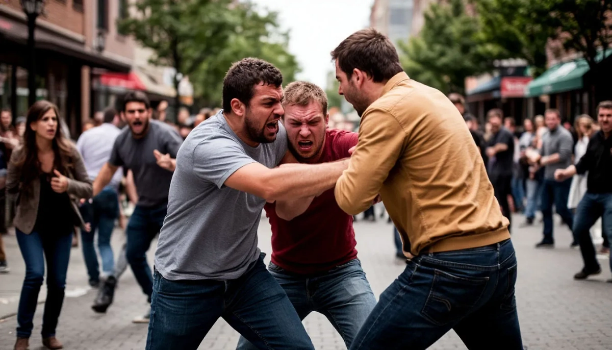 Массовая драка. Обложка © Шедеврум / Life.ru