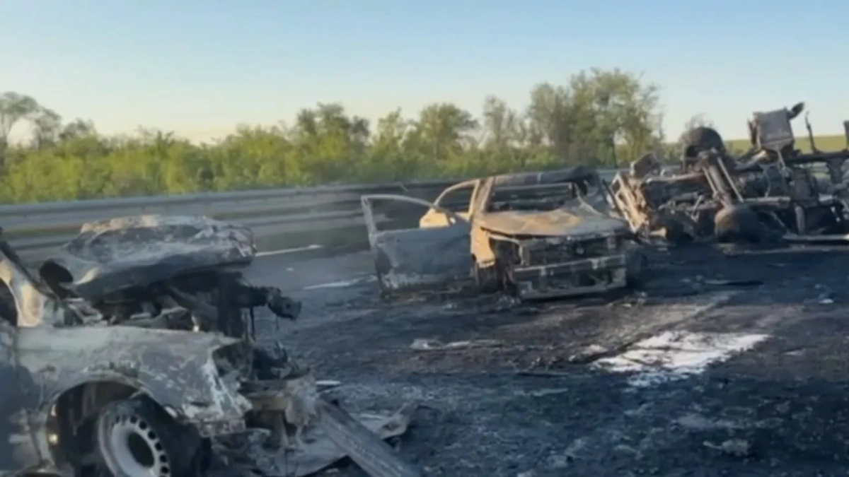 На трассе М-4 в Ростовской области в ДТП пострадало 6 человек и 4 погибло. Обложка © Telegram / Госавтоинспекция России