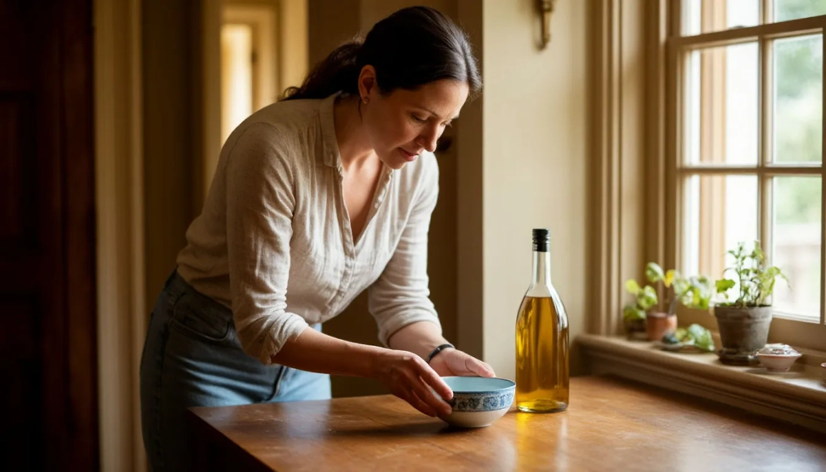 Запах уксуса исчезнет через несколько минут после проветривания, но он-то и заберёт всю вонь. Фото © «Шедеврум» 