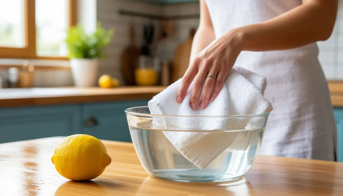 Повесьте пропитанное в воде с лимоном полотенце посреди комнаты или ближе к источнику запаха, и через 10 минут воздух снова станет свежим. Фото © «Шедеврум» 