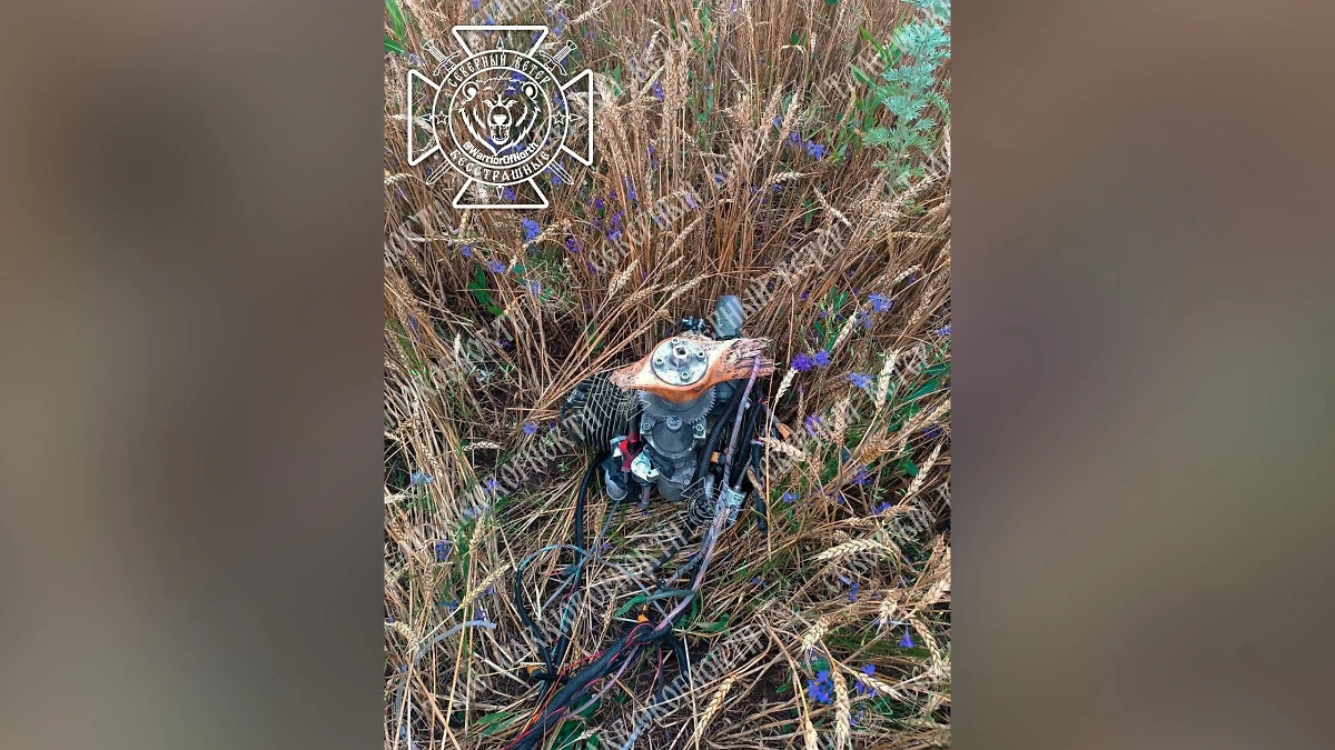 Предположительно, сбитый украинский дрон FP-1. Фото © «Северный ветер»