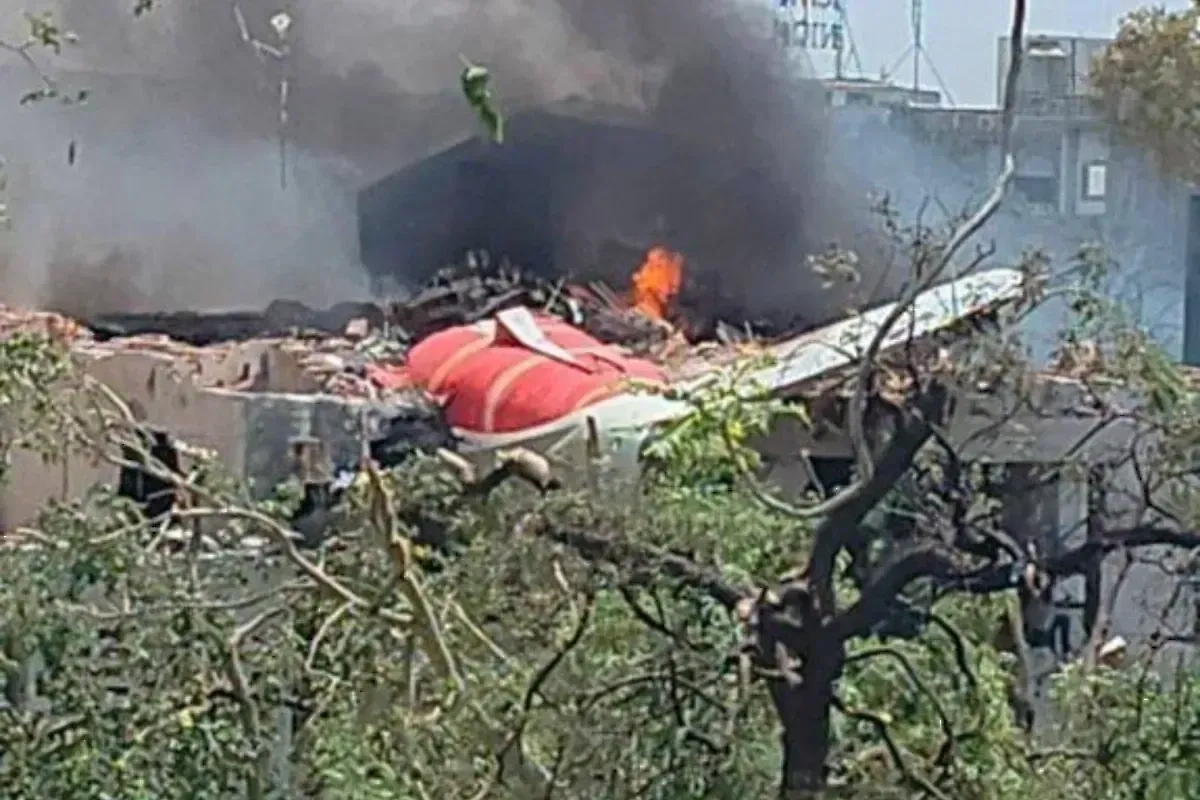 Место падения пассажирского самолёта Boeing 787 Dreamliner. Обложка © Х / The Pulse