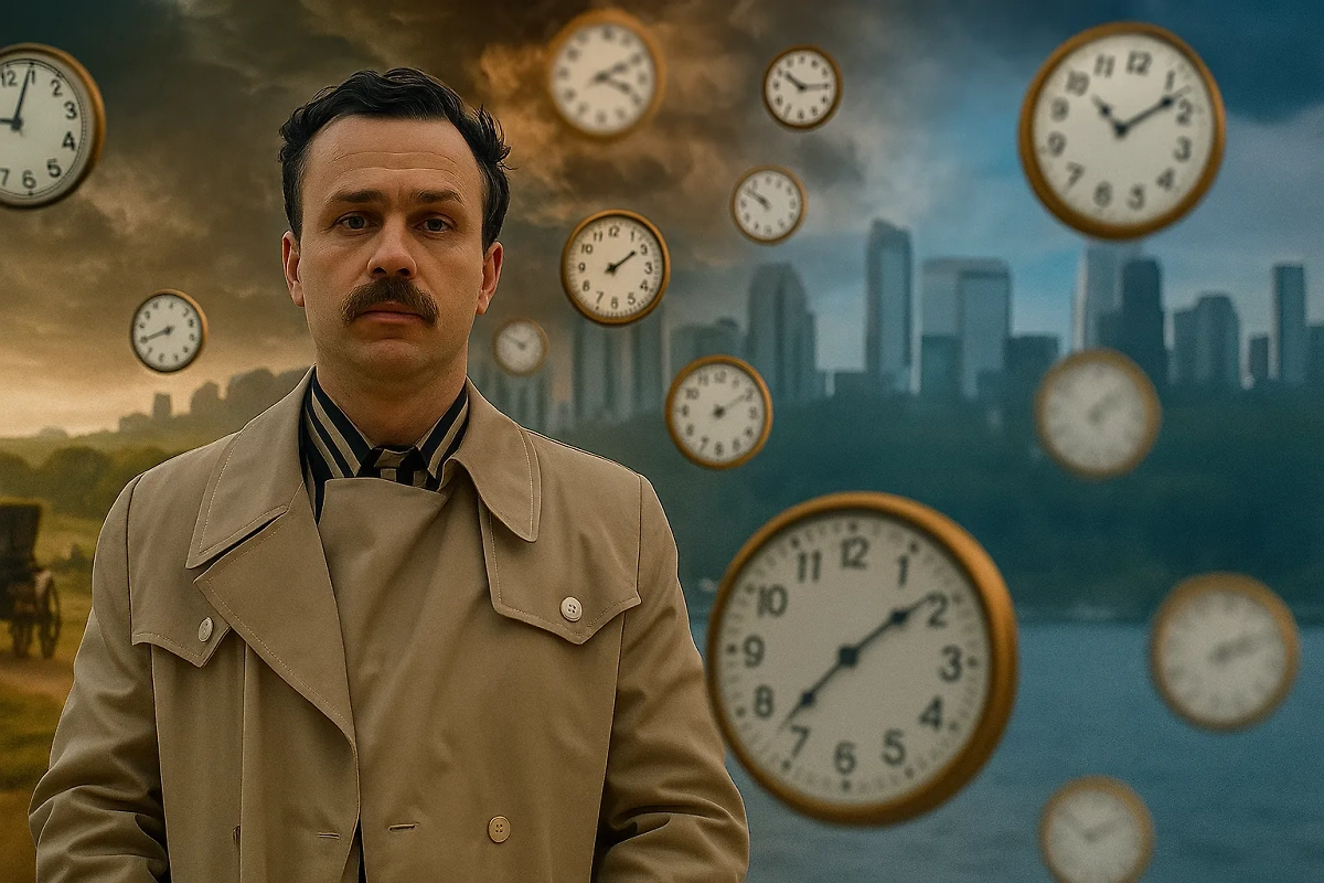 История Сергея Пономаренко, путешественника во времени из СССР, снова взорвала соцсети. Обложка © ChatGPT